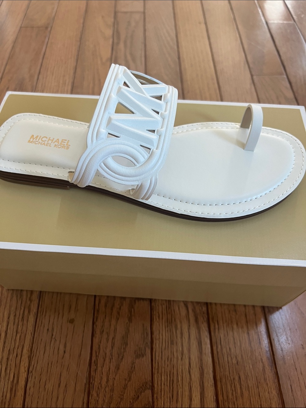 Michael Kors Women's Alma Logo-Strap Flat Sandals - Picture 3 of 10